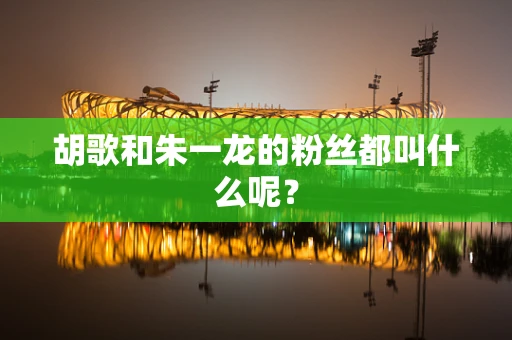 胡歌和朱一龙的粉丝都叫什么呢？