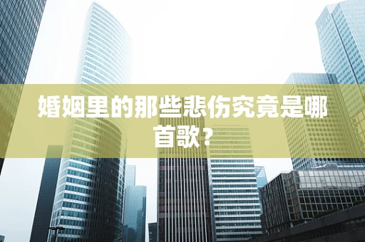婚姻里的那些悲伤究竟是哪首歌？