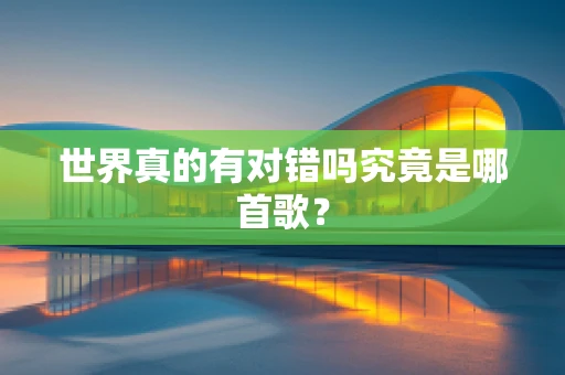 世界真的有对错吗究竟是哪首歌？