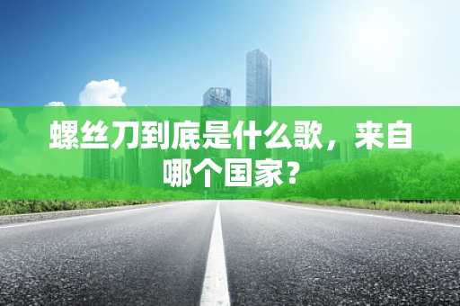 螺丝刀到底是什么歌，来自哪个国家？