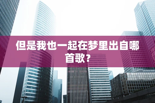 但是我也一起在梦里出自哪首歌？