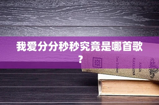我爱分分秒秒究竟是哪首歌？