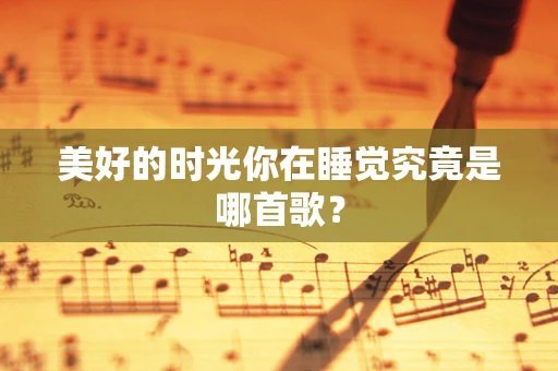 美好的时光你在睡觉究竟是哪首歌？