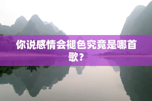 你说感情会褪色究竟是哪首歌？