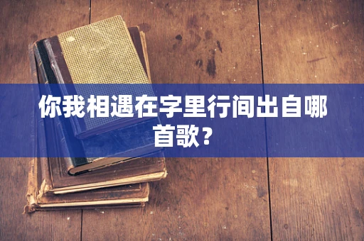 你我相遇在字里行间出自哪首歌？