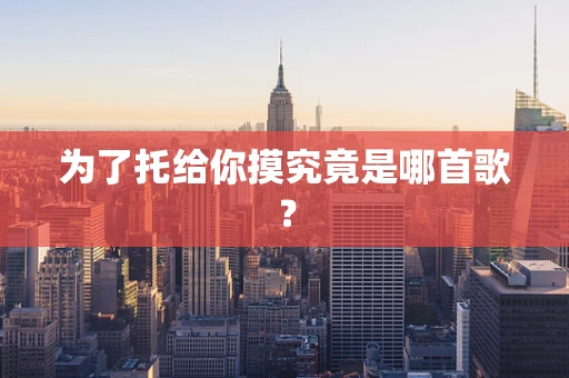 为了托给你摸究竟是哪首歌？