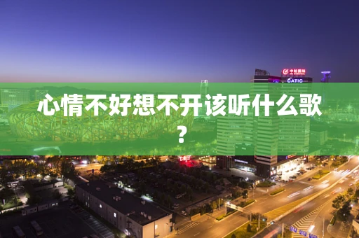 心情不好想不开该听什么歌？