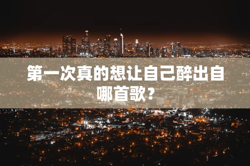 第一次真的想让自己醉出自哪首歌？