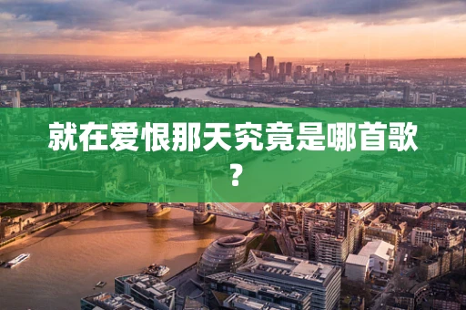 就在爱恨那天究竟是哪首歌？