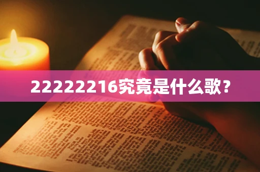 22222216究竟是什么歌？