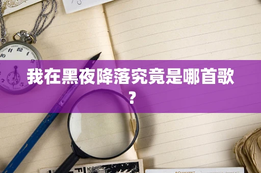 我在黑夜降落究竟是哪首歌？