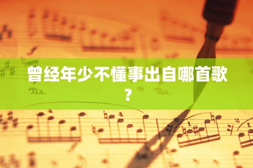 曾经年少不懂事出自哪首歌？