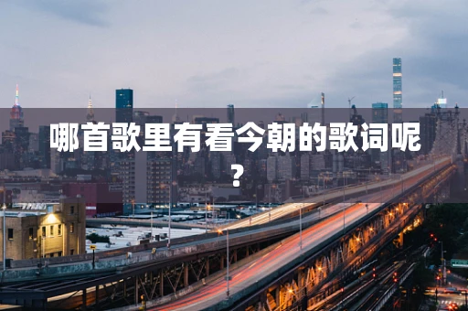 哪首歌里有看今朝的歌词呢？