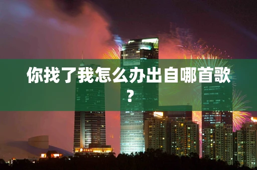 你找了我怎么办出自哪首歌？