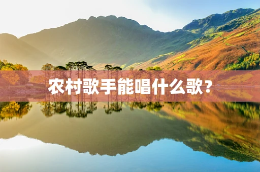 农村歌手能唱什么歌？
