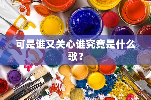 可是谁又关心谁究竟是什么歌？