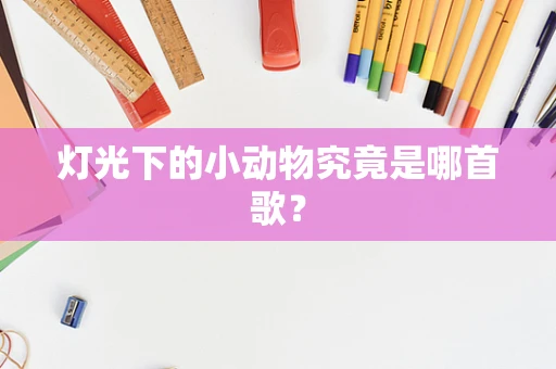 灯光下的小动物究竟是哪首歌？