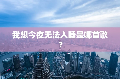 我想今夜无法入睡是哪首歌？