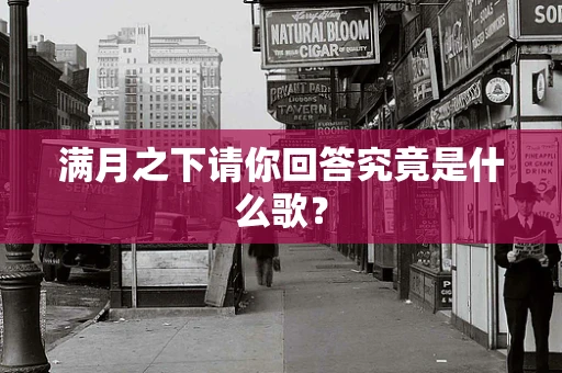 满月之下请你回答究竟是什么歌？