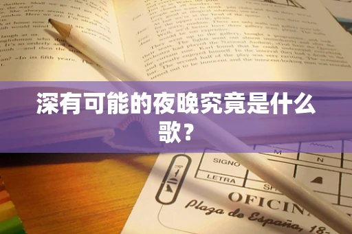 深有可能的夜晚究竟是什么歌？
