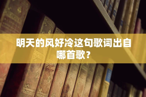 明天的风好冷这句歌词出自哪首歌？