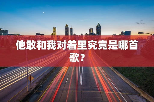 他敢和我对着里究竟是哪首歌？