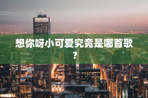 想你呀小可爱究竟是哪首歌？
