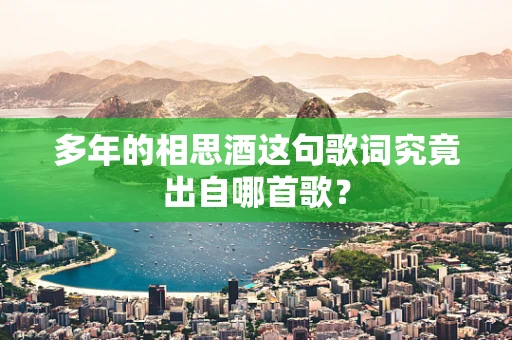多年的相思酒这句歌词究竟出自哪首歌？