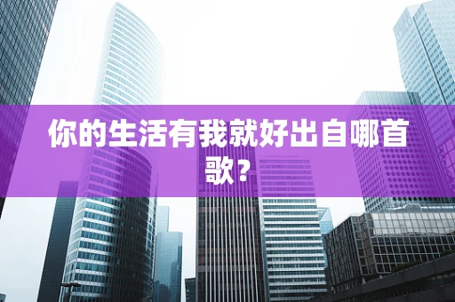 你的生活有我就好出自哪首歌？