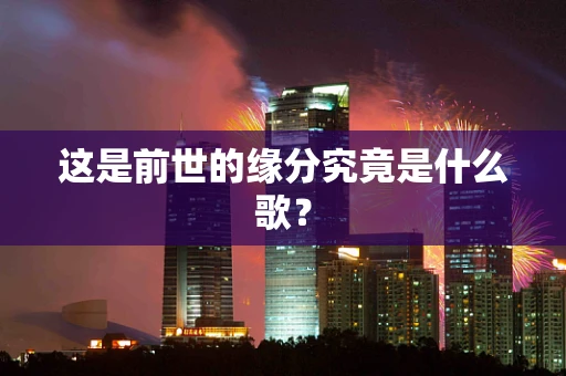 这是前世的缘分究竟是什么歌？