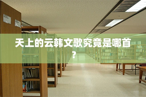 天上的云韩文歌究竟是哪首？