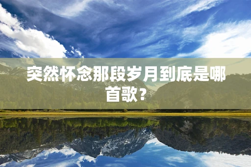 突然怀念那段岁月到底是哪首歌？