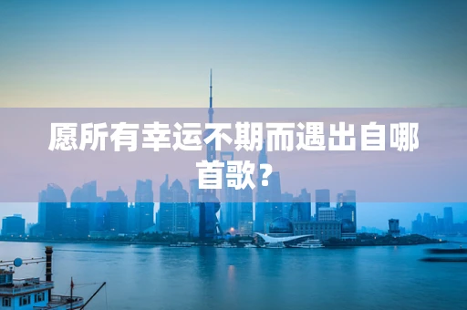 愿所有幸运不期而遇出自哪首歌？