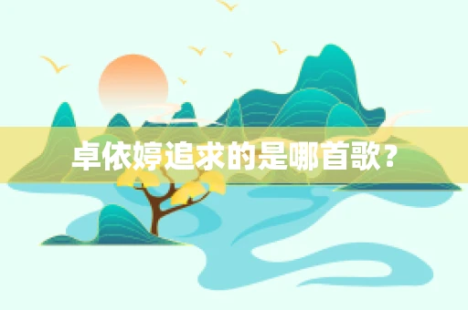 卓依婷追求的是哪首歌？