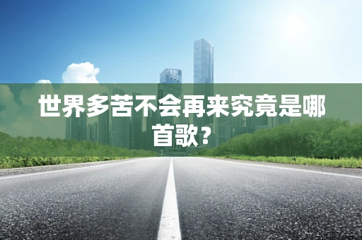 世界多苦不会再来究竟是哪首歌？