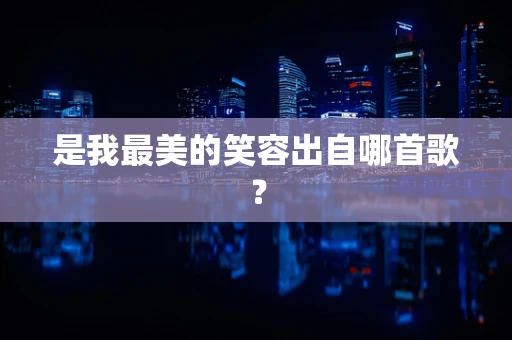 是我最美的笑容出自哪首歌？