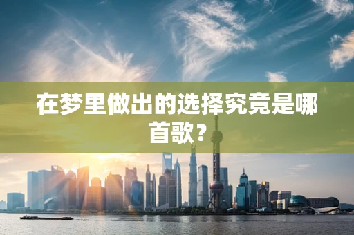 在梦里做出的选择究竟是哪首歌？
