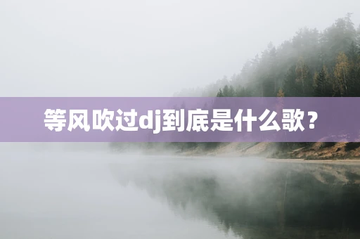 等风吹过dj到底是什么歌？