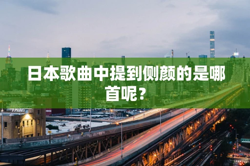 日本歌曲中提到侧颜的是哪首呢？