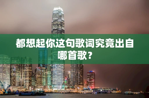 都想起你这句歌词究竟出自哪首歌？