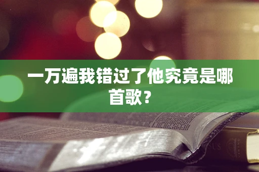一万遍我错过了他究竟是哪首歌？