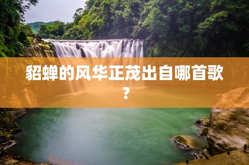 貂蝉的风华正茂出自哪首歌？