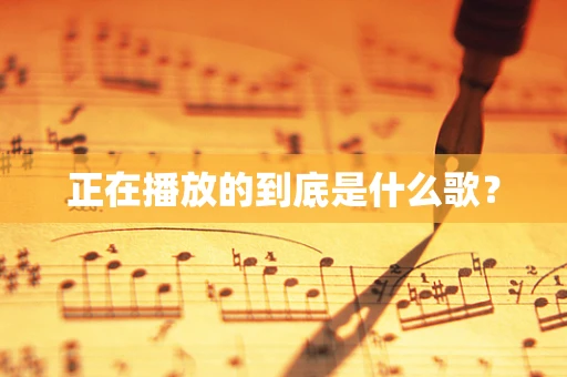正在播放的到底是什么歌？