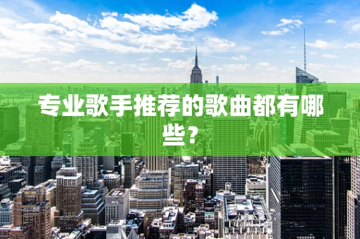 专业歌手推荐的歌曲都有哪些？