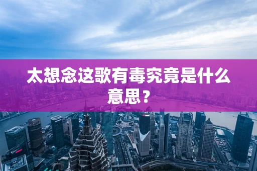 太想念这歌有毒究竟是什么意思？