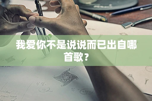 我爱你不是说说而已出自哪首歌？