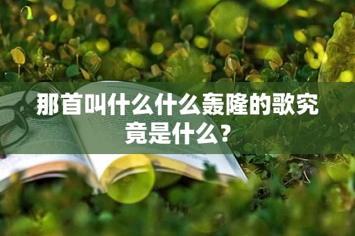 那首叫什么什么轰隆的歌究竟是什么？