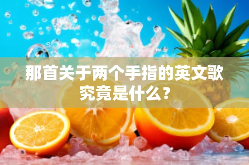 那首关于两个手指的英文歌究竟是什么？