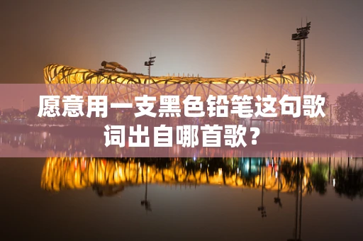 愿意用一支黑色铅笔这句歌词出自哪首歌？